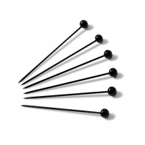 029182 Prym Булавки со стеклянными головками черные