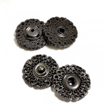 Набір кнопок ажурних чорних металевих 20 мм