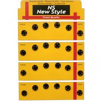 Набір кнопок пришивних чорних металевих 8 мм