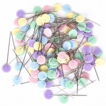 Булавки с пластиковым цветком