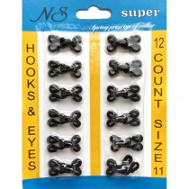 Гачок в тканині чорний №11