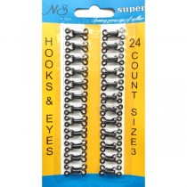 Гачок металевий чорний №3