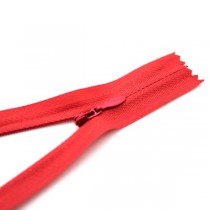 Блискавка потаємна нероз’ємна 18 см світло-червона №011