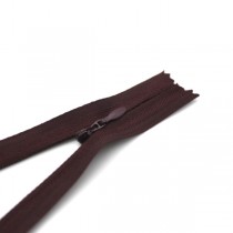 Блискавка потаємна нероз’ємна 18 см темно-бордова №014