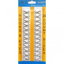 Гачок металевий срібний №4