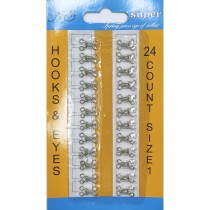 Гачок металевий срібний №1