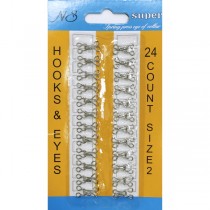 Гачок металевий срібний №2