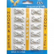 Гачок в тканині білий №11