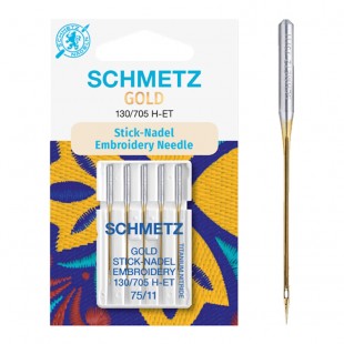 Набор игл Schmetz Gold Embroidery №75