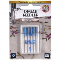 Набор игл Organ Embroidery Blue Tip №75