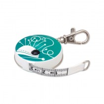 Сантиметр автоматичний зелений (брелок)